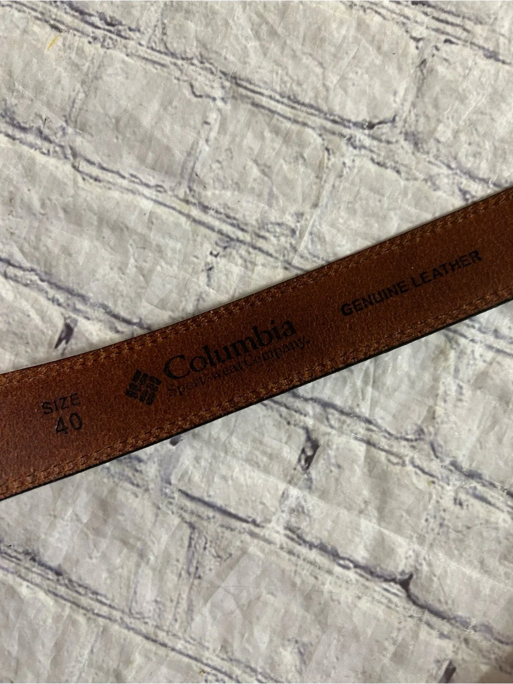 COLUMBIA GENUINE LEATHER CHUNKY BELT SIZE 40 & INDIA MADE BLACK STITCHED 38 BELT